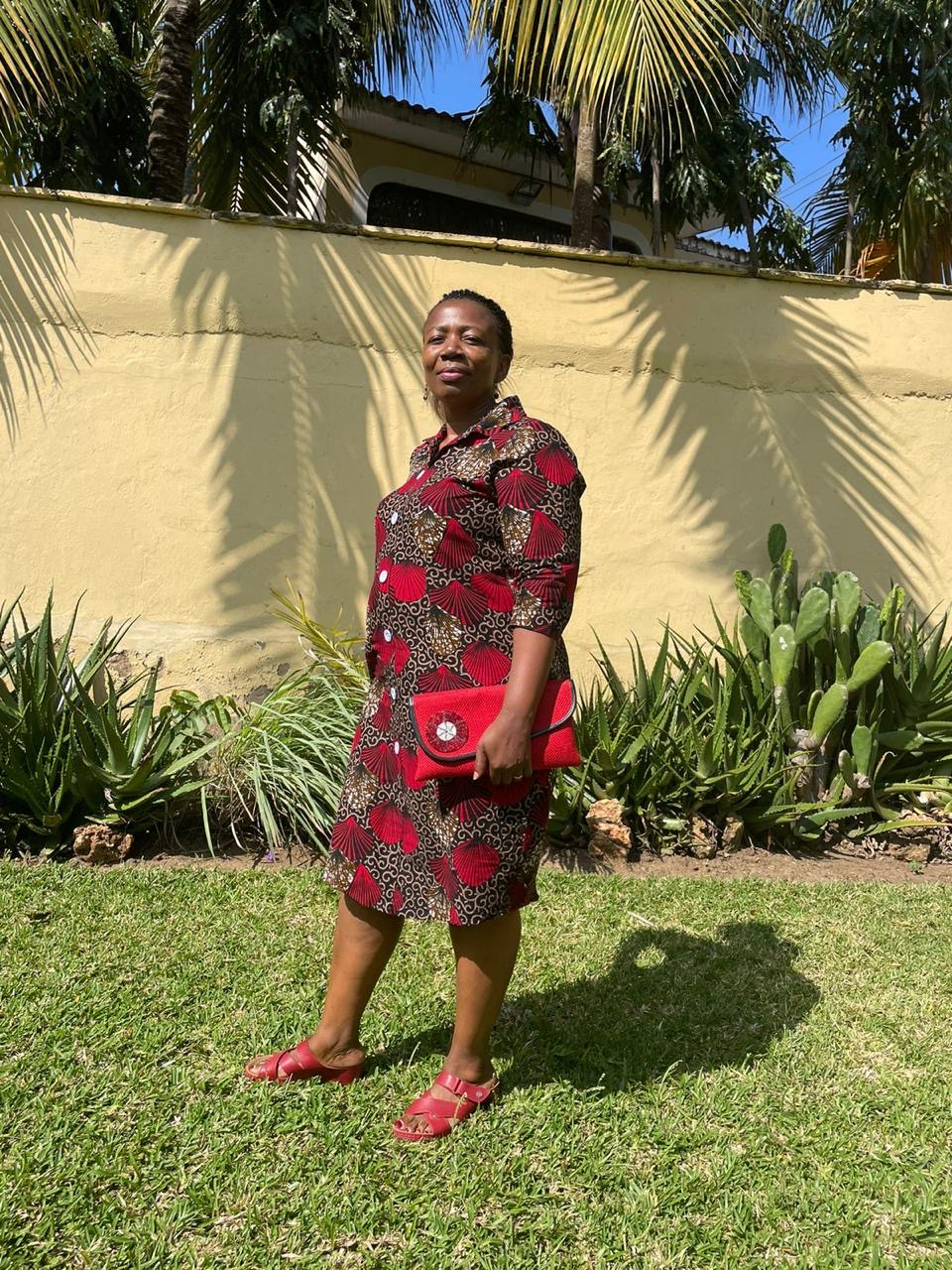 Fan-Motif Shirt Dress — Coastal Garden — Editorial Looks by Caroline Mami Walter